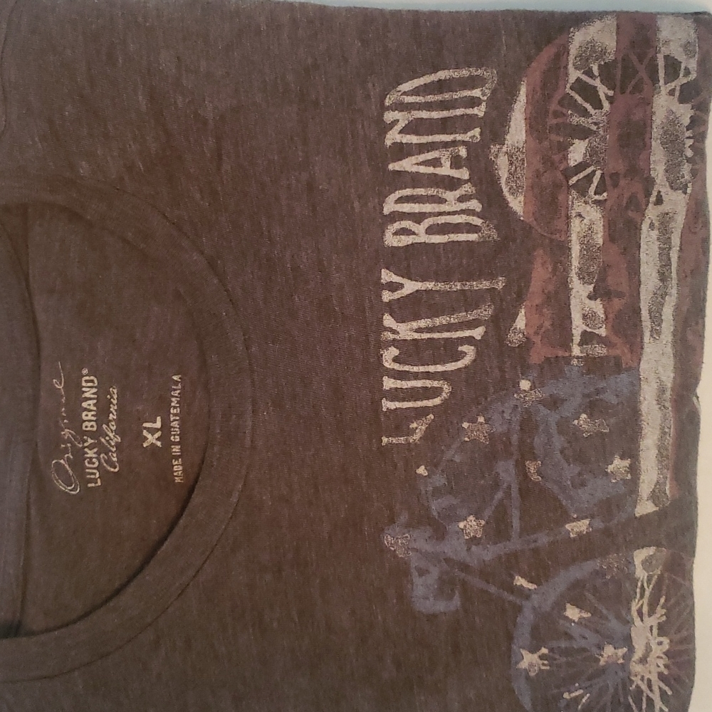 Lucky Brand | Men's Motorcycle Red White & Blue Graphic Tee  XL